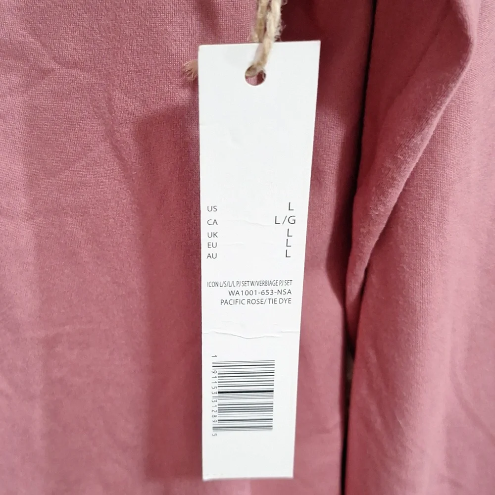 Rae Dunn long sleeve pajama lounge shirt t-shirt - L - dusty pink - Picture 3 of 6